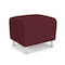 Lesro Siena Lounge Reception 1 Seat Bench, Brushed Steel, OH Wine Upholstery SN1001 - alternate 3
